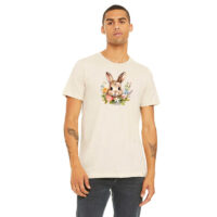 Tee Shirt Printed Watercolour Art Easter Bunnies #04