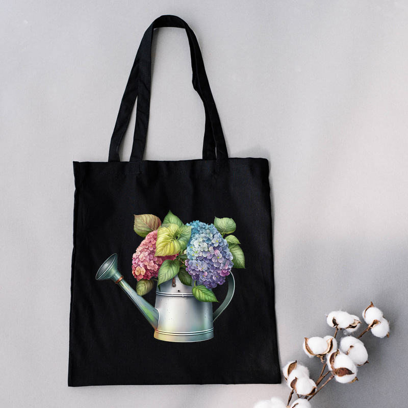 15”W x 16”H 5oz Cotton Shopping Tote Black & Natural Mix PICK A DESIGN FROM OUR SHIRTS CATALOGUE - Go to the shirt design you like, SAVE the jpeg and attach the image file here - Image 3