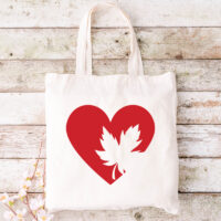 Alternative view of 15”W x 16”H 5oz Cotton Shopping Tote All Natural Beige PRINT-READY Canada True North Kiss My Eh Proud as Puck