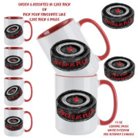 Ceramic Mug Printed 6 Designs Canada True North Proud as Puck Hockey Puck 15oz RED