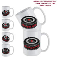 Ceramic Mug Printed 6 Designs Canada True North Proud as Puck Hockey Puck 15oz ALL WHITE