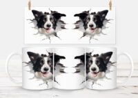 Alternative view of Ceramic Mug Printed 6 Designs Farm Life - Barnyard Animals Break Through Wall Wrap Design 15oz Capacity