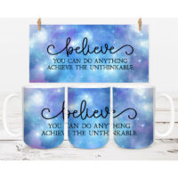 Alternative view of Ceramic Mug Printed 6 Designs Wrap Glitter Galaxy Inspirational Group A 11oz Capacity