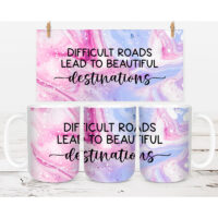 Alternative view of Ceramic Mug Printed 6 Designs Wrap Glitter Galaxy Inspirational Group B 11oz Capacity