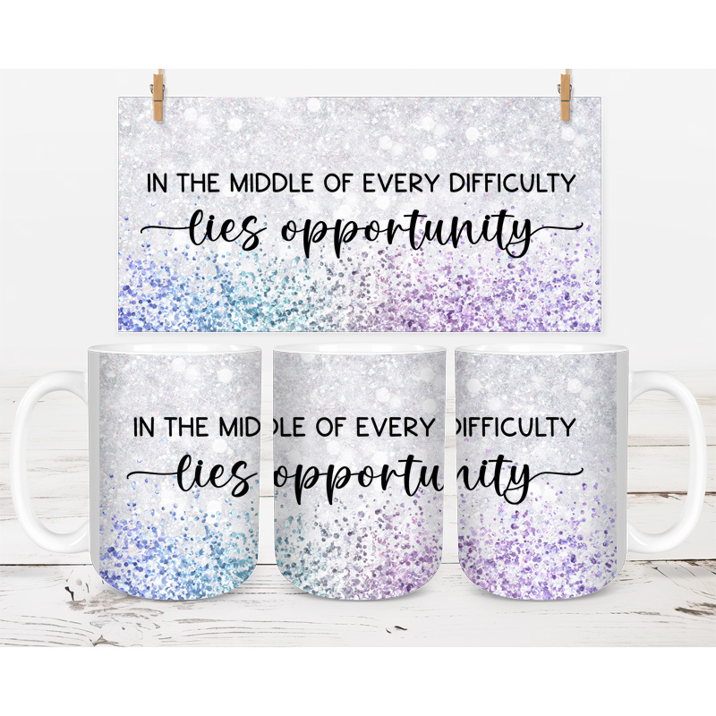 Ceramic Mug Printed 6 Designs Wrap Glitter Galaxy Inspirational Group A 15oz Capacity - Image 8