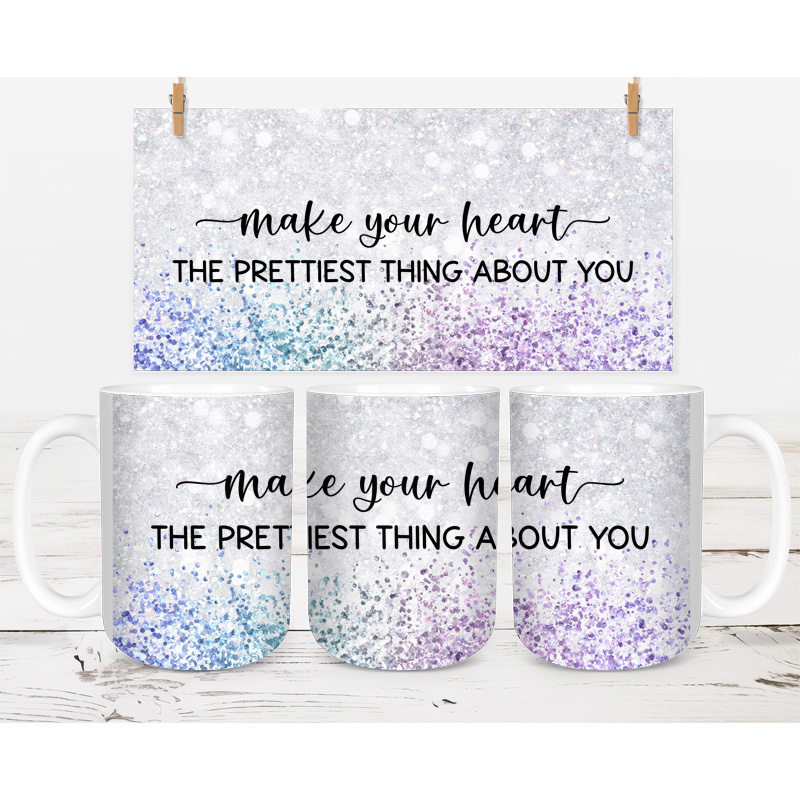 Ceramic Mug Printed 6 Designs Wrap Glitter Galaxy Inspirational Group B 15oz Capacity - Image 8