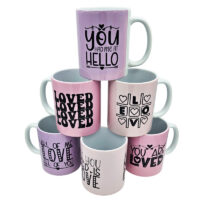 Alternative view of Ceramic Mug Printed 6 Designs Pastel Wrap Love 11oz Capacity