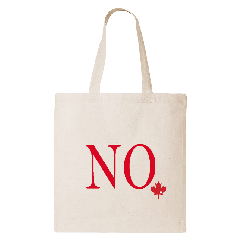 15”W x 16”H 5oz Cotton Shopping Tote All Natural PRINT-READY Canada True North NO Canada Is Not For Sale (All English NO) - Image 2