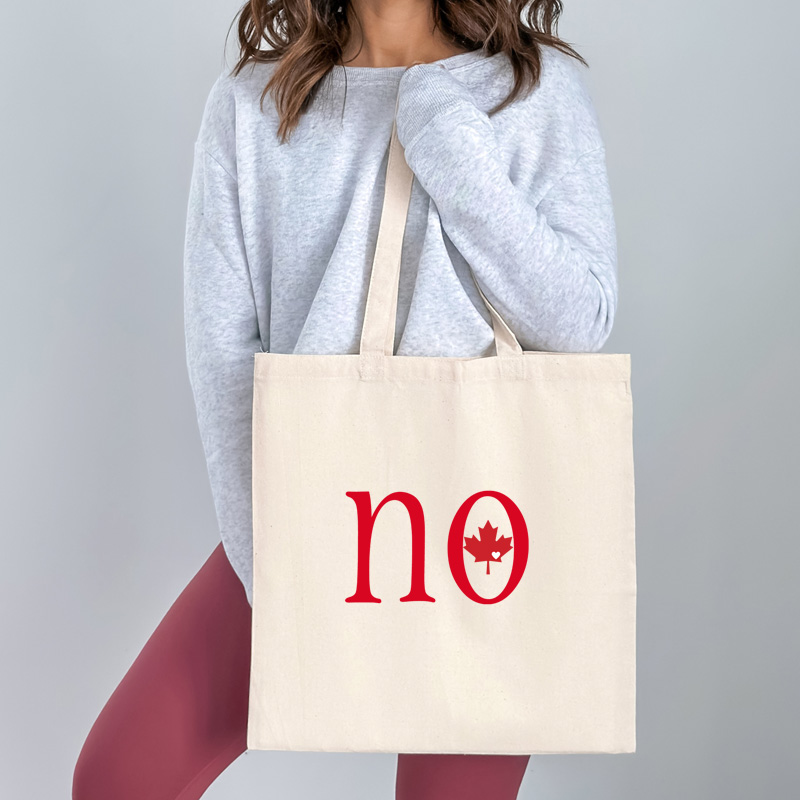 15”W x 16”H 5oz Cotton Shopping Tote All Natural PRINT-READY Canada True North NO Canada Is Not For Sale (All English NO) - Image 4