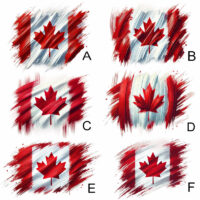 Alternative view of Ceramic Mug Printed 6 Designs Canada Flag Brush Strokes 15oz Capacity