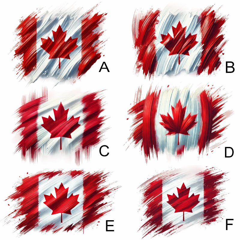 Ceramic Mug Printed 6 Designs Canada Flag Brush Strokes 11oz Capacity - Image 3