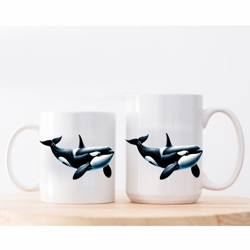 Ceramic Mug Printed 6 Designs Aquatic Marine Life Orca 11oz Capacity - Image 7