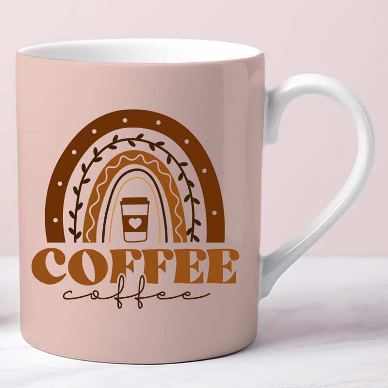 Ceramic Mug Printed 6 Designs Coffee Lover Earthtone Group B 11oz Capacity - Image 4