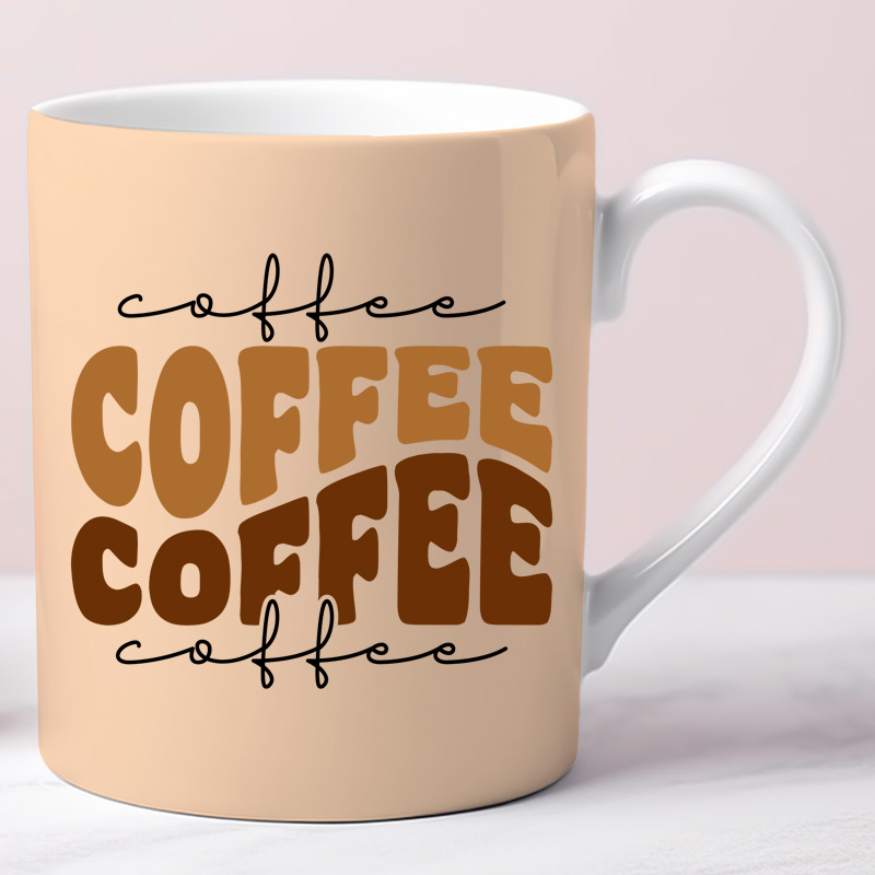 Ceramic Mug Printed 6 Designs Coffee Lover Earthtone Group A 11oz Capacity - Image 7