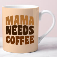 Alternative view of Ceramic Mug Printed 6 Designs Coffee Lover Earthtone Group A 11oz Capacity