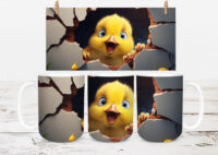 Alternative view of Ceramic Mug Printed Wrap Yellow Chick Hatched Egg 11oz Capacity *minimum order 6 units* (order in increments of 6)