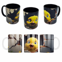 Ceramic Mug Printed Wrap Yellow Chick Hatched Egg 11oz Capacity *minimum order 6 units* (order in increments of 6)