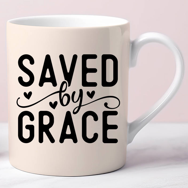 Ceramic Mug Printed 6 Designs Pastel Inspiring Faith Quotes Group B 11oz Capacity - Image 4