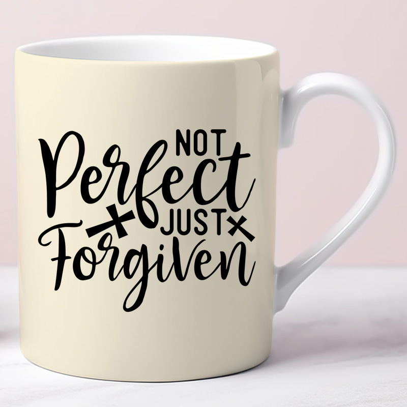 Ceramic Mug Printed 6 Designs Pastel Inspiring Faith Quotes Group B 11oz Capacity - Image 6