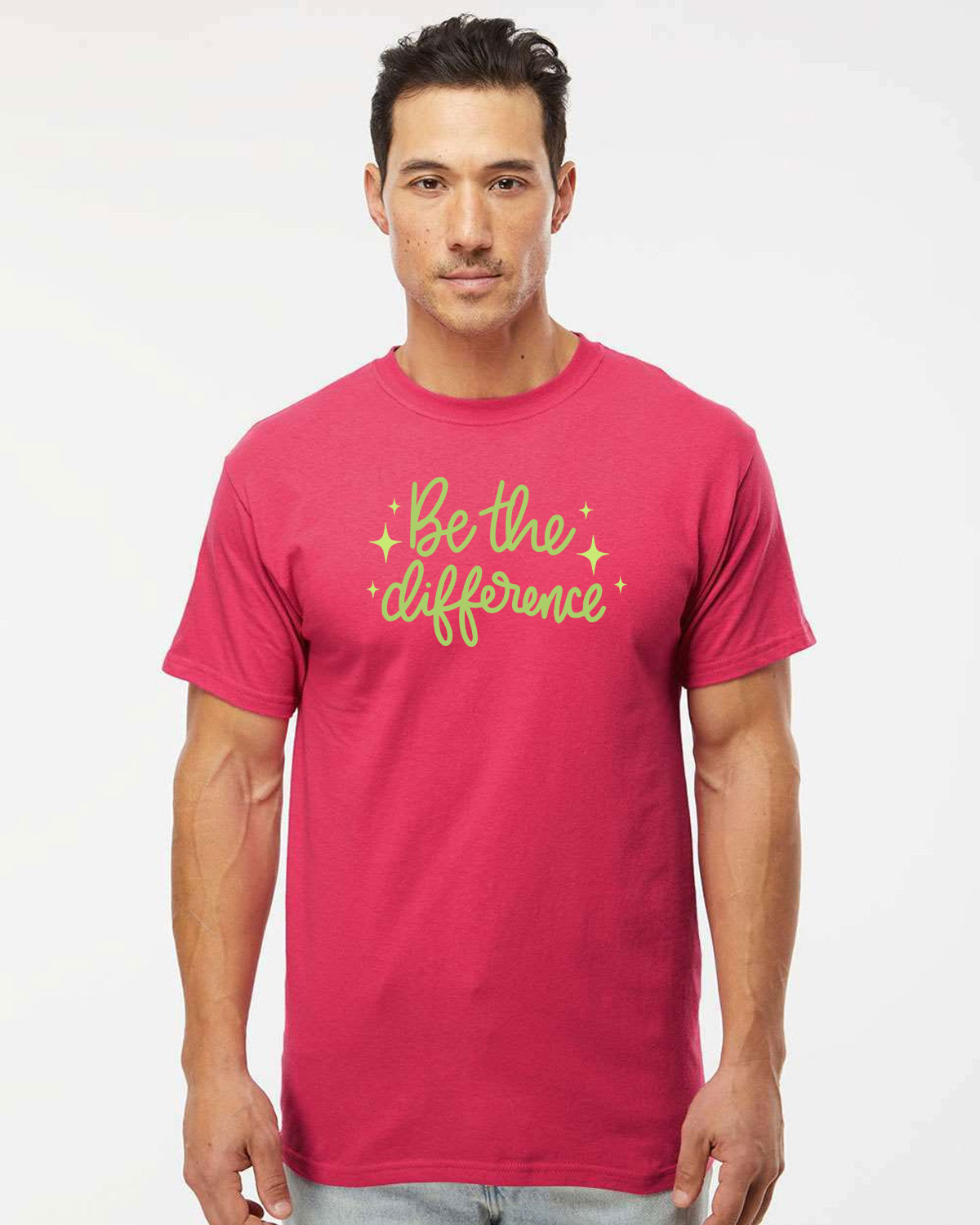 Tee Shirt Printed Pastel Coloured Quotes - Be The Difference