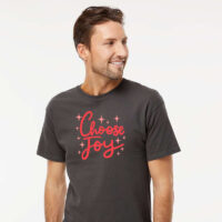 Tee Shirt Printed Pastel Coloured Quotes - Choose Joy