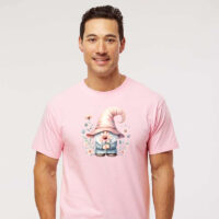 Alternative view of Tee Shirt Printed Gnomes Pastel Spring Garden Gnomes #02