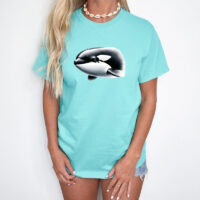 Tee Shirt Printed Orca Design #01