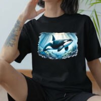 Alternative view of Tee Shirt Printed Orca Design #08