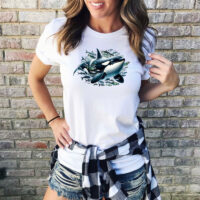 Alternative view of Tee Shirt Printed Orca Design #09