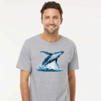 Tee Shirt Printed Humpback Whale #03