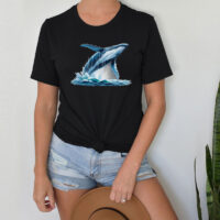 Alternative view of Tee Shirt Printed Humpback Whale #03