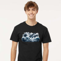 Tee Shirt Printed Humpback Whale #04