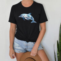 Tee Shirt Printed Moonstone Dolphin #04