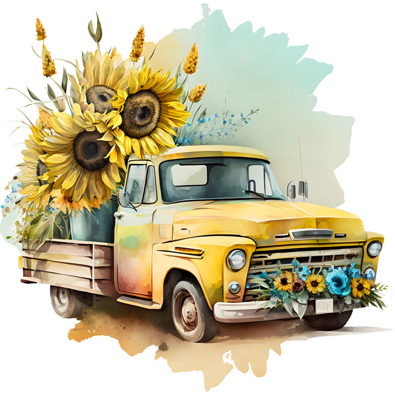 Tee Shirt Printed Sunflower #06 - Image 3