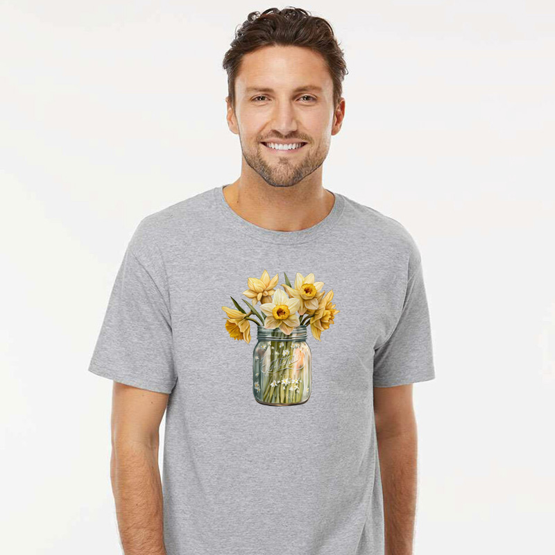Tee Shirt Printed Daffodil #01