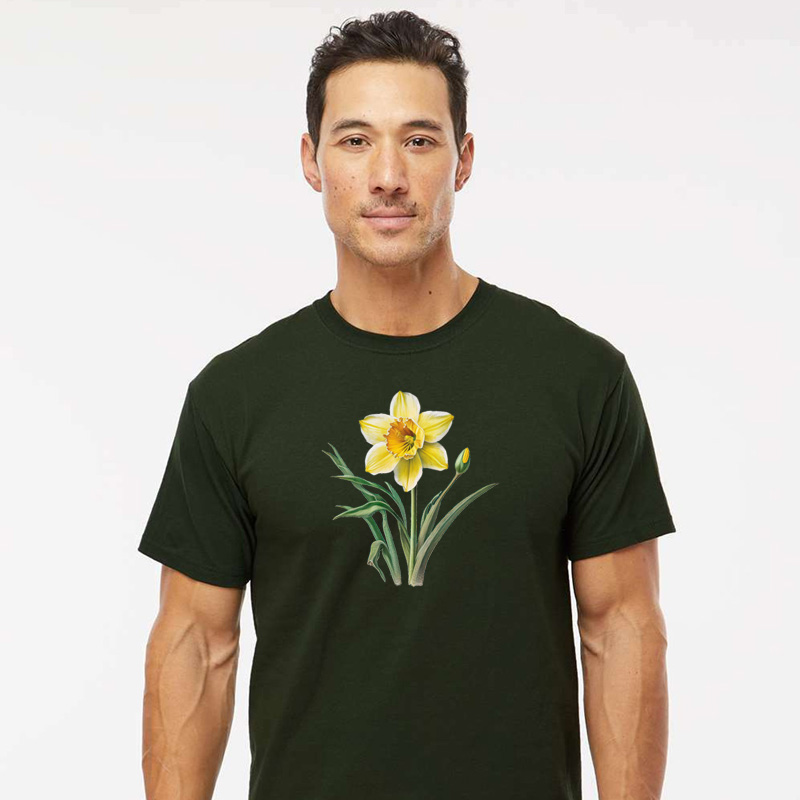 Tee Shirt Printed Daffodil #05