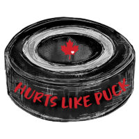 Alternative view of Tee Shirt Printed Canada True North Hurts Like Puck Hockey Puck