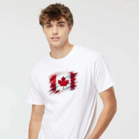 Alternative view of Tee Shirt Printed Canada Flag Brush Strokes A #01