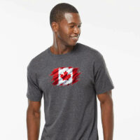 Alternative view of Tee Shirt Printed Canada Flag Brush Strokes C #03