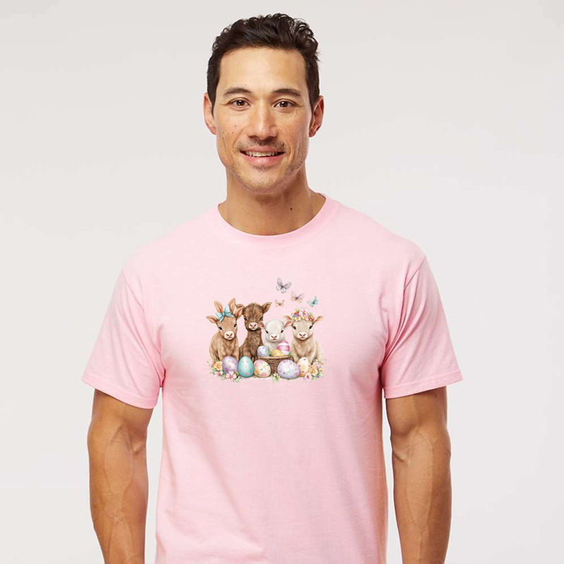 Tee Shirt Printed Pastel Easter Designs Group #01 - Image 2