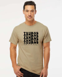 Tee Shirt Printed Retro Astrological Sign Taurus