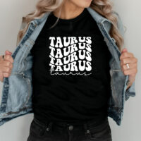 Alternative view of Tee Shirt Printed Retro Astrological Sign Taurus