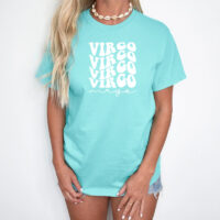 Tee Shirt Printed Retro Astrological Sign Virgo