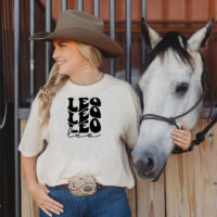 Alternative view of Tee Shirt Printed Retro Astrological Sign Leo