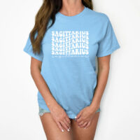 Tee Shirt Printed Retro Astrological Sign Sagittarius