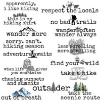 Alternative view of Tee Shirt Printed Adventure Designs - OUTDOOR HIKING Edgy Minimalist Life is Better on the Trails