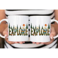 Ceramic Mug Printed 6 Designs OUTDOOR ADVENTURE Hiking Wander Landscape Floral 6 Designs Group 11oz Capacity *minimum order 6 mugs* (order in increments of 6) - Image 6