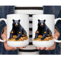Alternative view of Ceramic Mug Printed 6 Designs WILDLIFE WOODLAND ANIMALS MAPLE LEAVES 6 Designs GROUP A 15oz Capacity *minimum order 6 mugs* (order in increments of 6)