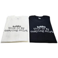 Alternative view of Tee Shirt Printed Adventure Designs - OUTDOOR CAMPING Edgy Minimalist BW This is My Camping Shirt with Trees Imagery