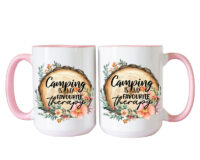 Alternative view of Sublimation Blank - Unprinted Ceramic Mug Shiny White with Pink Inner & Handle 15 oz Capacity (Printed Mugs $6.95 each) *minimum order one tray of 12 mugs*
